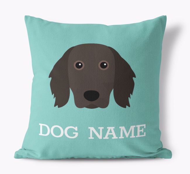 {dogsName}'s Icon: Personalized {breedFullName} Canvas Pillow